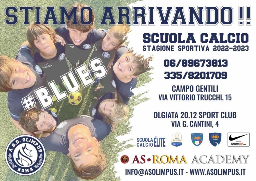 Scuola Calcio Elite al Campo Gentili e all'Olgiata 20.12 Sport Club: le iscrizioni sono aperte